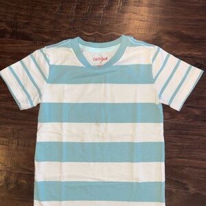 Cat & Jack Blue and White Striped Kids T-Shirt